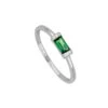 ANILLO GREEN GLOW IN SILVER VES-AN1033RH