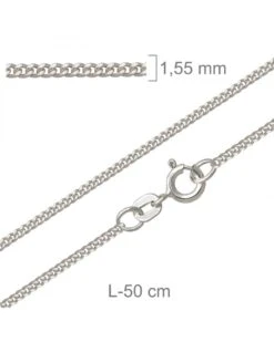 CADENA PLATA BARBADA 50 CENTÍMETROS
