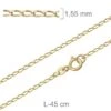 CADENA PLATA DORADA 45 CENTÍMETROS