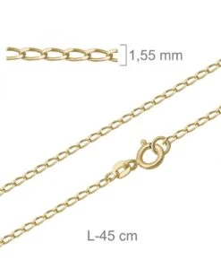 CADENA PLATA DORADA 45 CENTÍMETROS