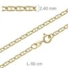 CADENA PLATA DORADA 50 CENTÍMETROS