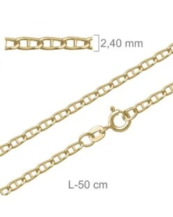 CADENA PLATA DORADA 50 CENTÍMETROS