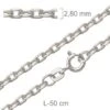 CADENA PLATA FORZADA 50 CENTÍMETROS