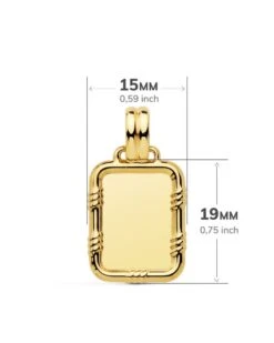 Chapa De Oro De 18k PM-P6496-19 -FALOMIR Tienda de ventas chapa de oro de 18k 5