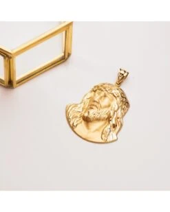 Colgante De Oro De 18k Cristo Santo Rostro PM-P7149-342 -FALOMIR Tienda de ventas colgante de oro de 18k cristo santo rostro 2