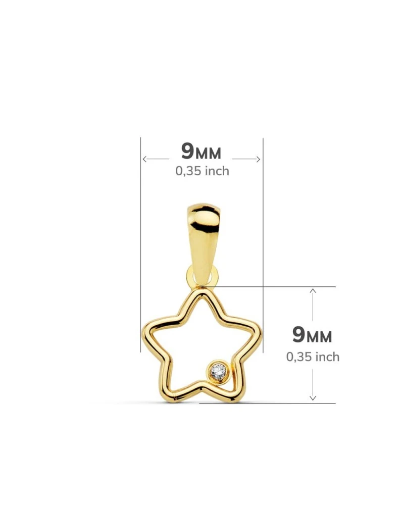 Colgante De Oro De 18k Estrella PM-18985-5 5 Colgante De Oro De 18k Estrella PM-18985-5 - Imagen 3