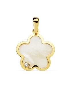 Colgante De Oro De 18k Flor PM-16875
