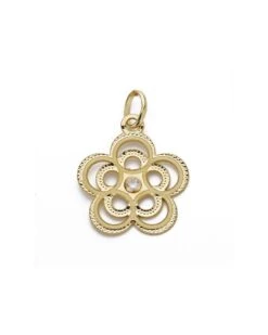 Colgante De Oro De 18k Flor PM-16672