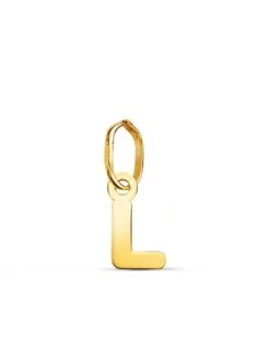 Colgante De Oro De 18k Letra L