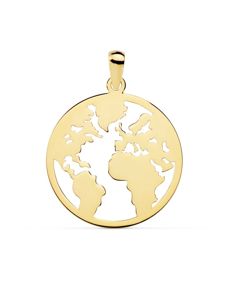 Colgante De Oro De 18k Mapamundi PM-16964 3 Colgante De Oro De 18k Mapamundi PM-16964