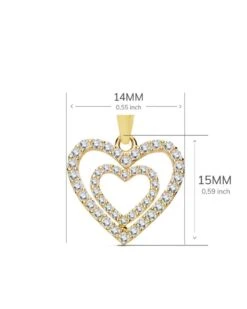 Colgante De Oro De Corazon 18 Kilates PM-16911 -FALOMIR Tienda de ventas colgante de oro de corazon 18 kilates 2