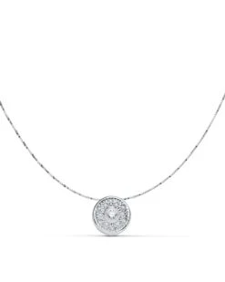 Collar De Oro Blanco De 18k PM-18870-3OB