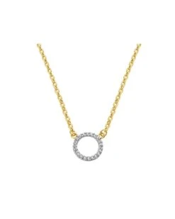 Collar De Oro Blanco Y Amarillo De 18k PM-16753