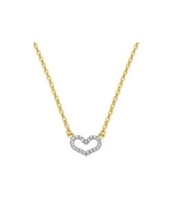 Collar De Oro Blanco Y Amarillo De 18k PM-16755