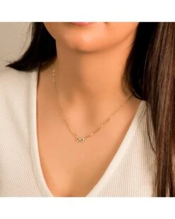 Collar De Oro Blanco Y Amarillo De 18k PM-16756 -FALOMIR Tienda de ventas collar de oro blanco y amarillo de 18k 25