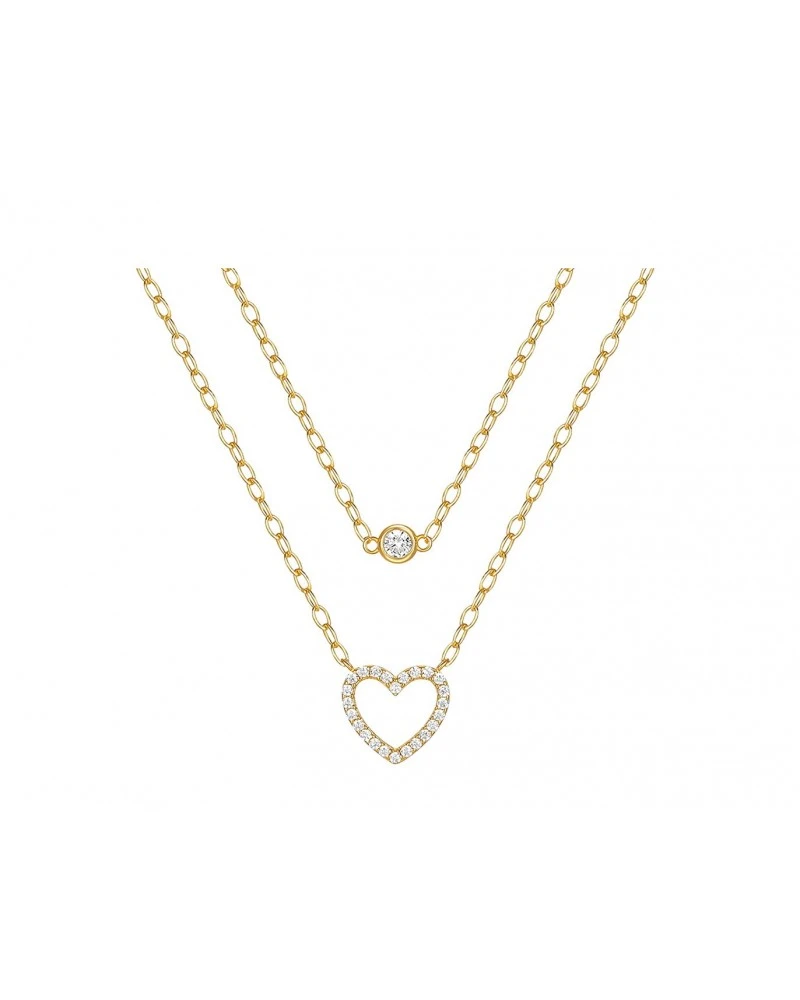 COLLAR DOBLE CORAZÓN PLATA 3 COLLAR DOBLE CORAZÓN PLATA