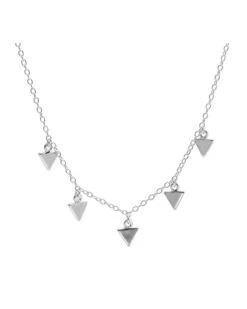 COLLAR ESTYLI TRIANGLES IN SILVER VES-CO506RH