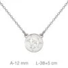 COLLAR PLATA CÍRCULO ESTRELLAS MK-144-GAR-P151B