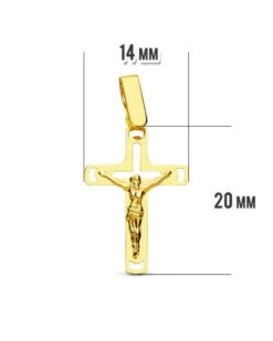 Cruz Con Cristo En Oro De 18k PM-16380 -FALOMIR Tienda de ventas cruz con cristo en oro de 18k 4