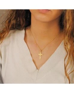 Cruz Con Cristo En Oro De 18k PM-16542 -FALOMIR Tienda de ventas cruz con cristo en oro de 18k 44