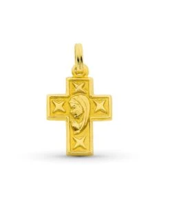 Cruz De Oro Amarillo De 18k PM-12000073 -FALOMIR Tienda de ventas cruz de oro amarillo de 18k pm 12000073 1