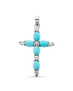 Cruz De Oro Blanco De 18k PM-13751