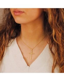 Cruz De Oro De 18k PM-16833 -FALOMIR Tienda de ventas cruz de oro de 18k 7