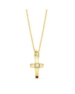 Cruz De Oro De 18k Y Diamantes PM-P30124