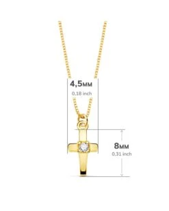 Cruz De Oro De 18k Y Diamantes PM-P30124 -FALOMIR Tienda de ventas cruz de oro de 18k y diamantes 18