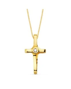 Cruz De Oro De 18k Y Diamantes PM-P30129