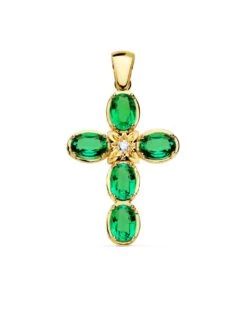 Cruz De Oro Y Diamantes PM-1743