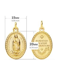 Escapulario Virgen De Guadalupe Oro 18k PM-P6070-20 -FALOMIR Tienda de ventas escapulario virgen de guadalupe oro 18k 2