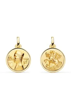 Escapulario Virgen De Montserrat Y San Jorge Oro 18k PM-P3003-116