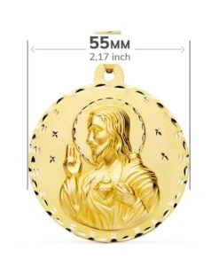 Escapulario Virgen Del Carmen Y Corazón De Jesús Oro 18k PM-P5003-355 -FALOMIR Tienda de ventas escapulario virgen del carmen y corazon de jesus oro 18k 10