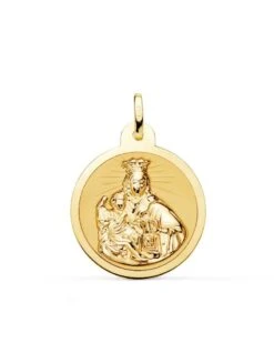 Escapulario Virgen Del Carmen Y Corazón De Jesús Oro 18k PM-P5006-824 -FALOMIR Tienda de ventas escapulario virgen del carmen y corazon de jesus oro 18k 18