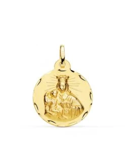 Escapulario Virgen Del Carmen Y Corazón De Jesús Oro 18k PM-P5006-322 -FALOMIR Tienda de ventas escapulario virgen del carmen y corazon de jesus oro 18k 27