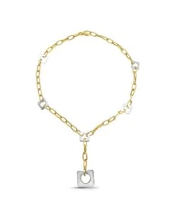 Gargantilla De Oro Amarillo Y Blanco De 18 Kilates PM-15000028