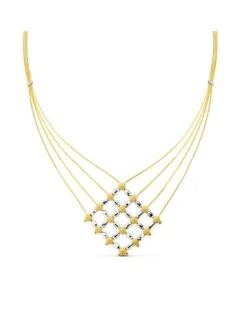 Gargantilla De Oro Amarillo Y Blanco De 18 Kilates PM-19000061