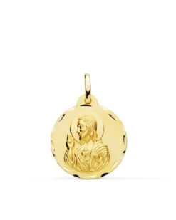 Medalla De Corazón De Jesús De Oro De 9k PM-9K260365