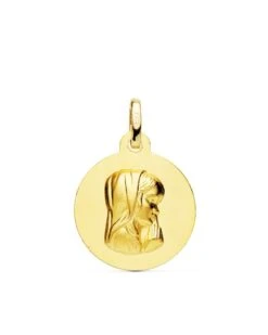 Medalla De Oro De 18k Virgen Niña PM-P9190-016