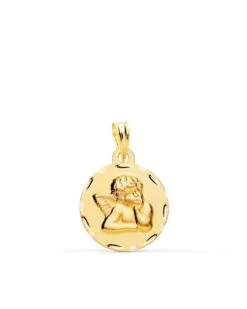 Medalla De Oro De 9k Ángel Burlón PM-9KP903XF