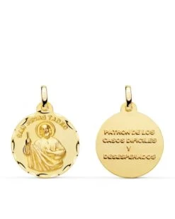 Medalla San Judas Tadeo De Oro De 18k PM-P8080-320