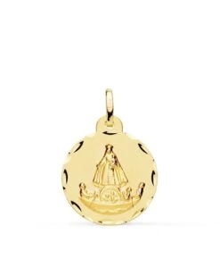 Medalla Virgen Caridad Del Cobre De Oro De 18k PM-P8048-320