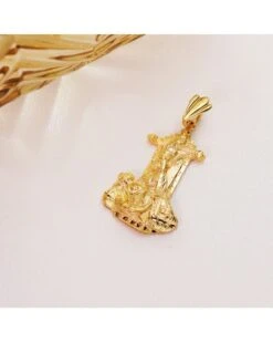 Medalla Virgen De Angustias Silueta De Oro De 18k PM-22000029 -FALOMIR Tienda de ventas medalla virgen de angustias silueta de oro de 18k 2