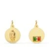 Medalla Virgen De Guadalupe Con Bandera De Oro De 18k PM-P6068-114