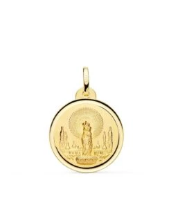 Medalla Virgen Del Pilar De Oro De 18k PM-P3060-120