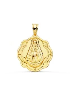 Medalla Virgen Del Rocio Oro 18k PM-P3043-330