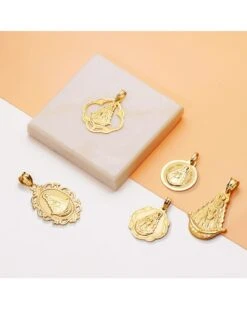 Medalla Virgen Del Rocio Oro 18k PM-P3048-818 -FALOMIR Tienda de ventas medalla virgen del rocio oro 18k 21