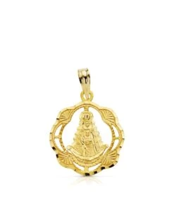 Medalla Virgen Del Rocio Oro 18k PM-P3044-317