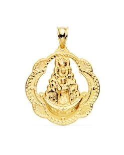 Medalla Virgen Del Rocio Oro 18k PM-P3044-335